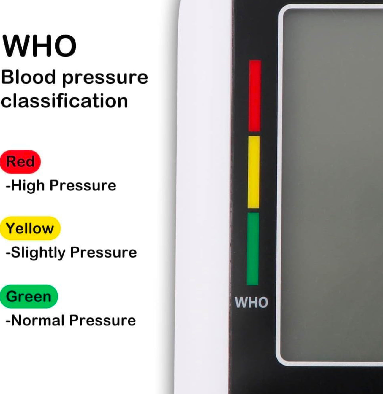 Blood Pressure Monitors Large Screen for Home use with Cuff Arm,Automatic Blood Pressure Machine Upper Arm for 2 Users BP Machine with Battery, White