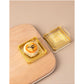 50Pcs Square Plastic Dessert Containers With Gold Base - Transparent