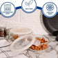 MHome Borosilicate Glass Food Storage Container With Air Vent Lid, Set of 3pc