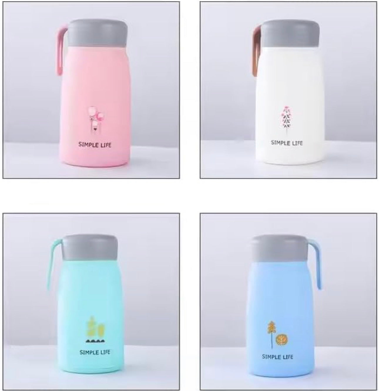 Simple Life Plastic Water Bottles330ml-Various Colours