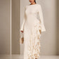 Ladies Elegant Long-Sleeved Ribbed Maxi Dress-Various Colours