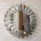 3D Starburst Silver Wall Clock Modern Decorative Clocks with Beveled Glass Frame Luxury Big Clocks for Living Room Decor 60cm