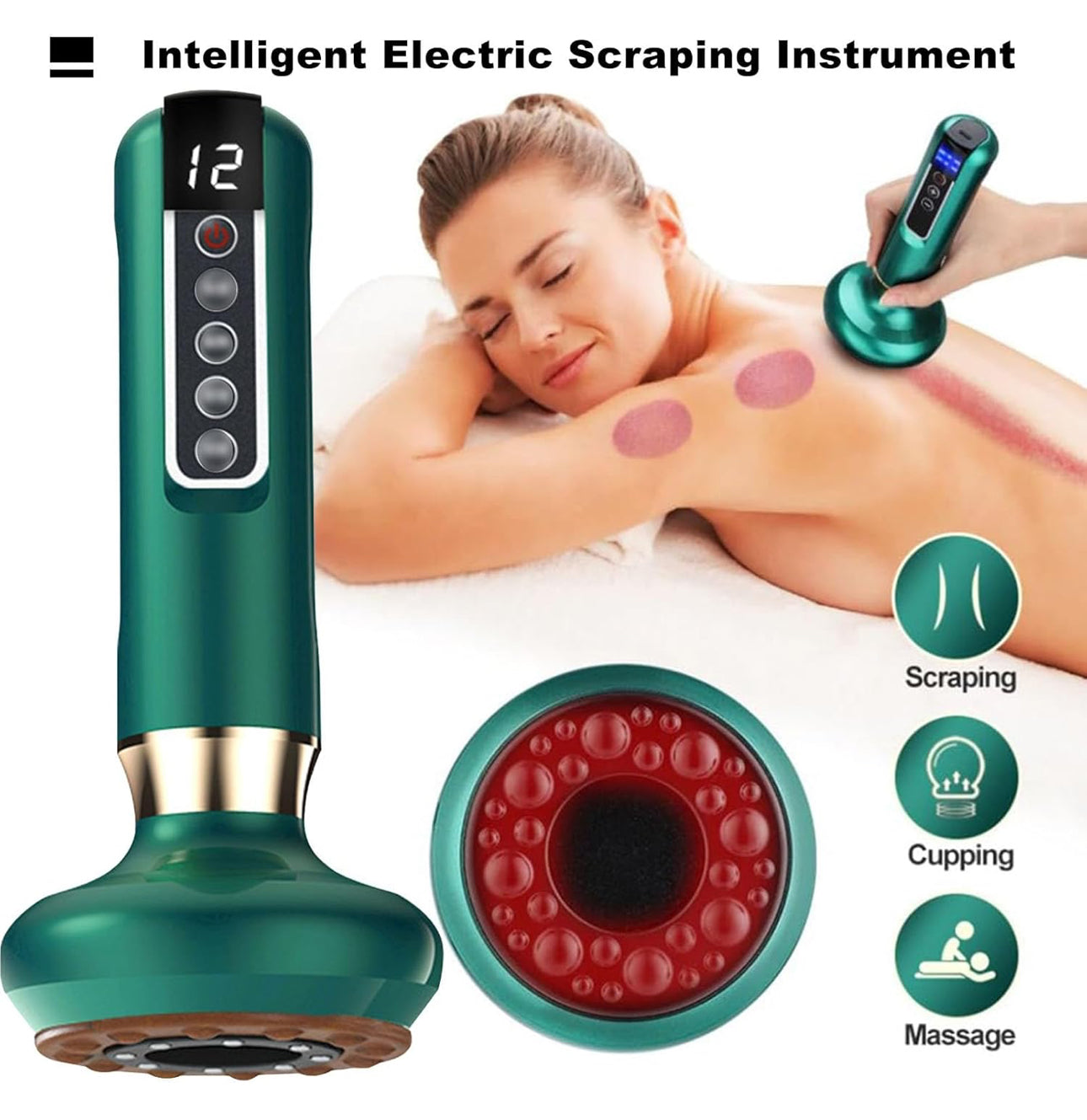 Intelligence Stone Cupping Massager,Electric Gua Sha Instrument
