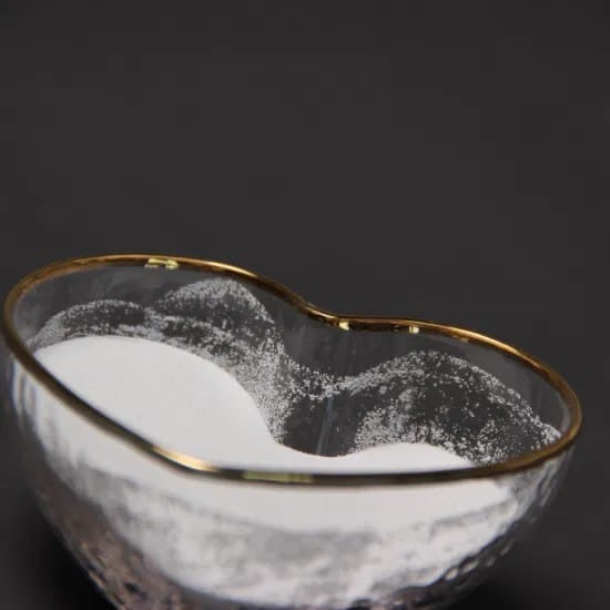 Love Fruit/Dessert Bowl - Gold Edge