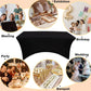 Rectangle Table Tablecloth Wrinkle Resistant Table Cover Stretchable Patio Tablecloths for Wedding Party Banquet
