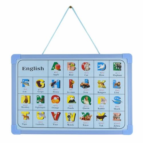 Double Faced White Board/Drawing Board And Alphabet Board For Kids