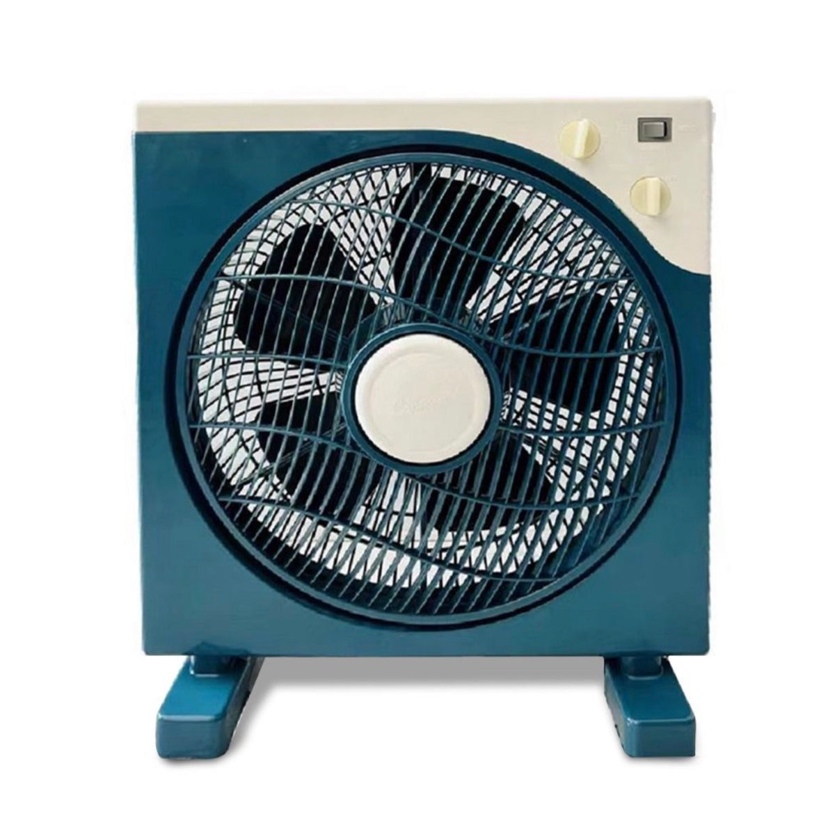 Condere Box Fan FS40-F12 12" - Powerful Desk Fan with 3 Speeds, 60-Min Timer, Oscillation, and Cool Air Flow for Home, Travel, and Window Use