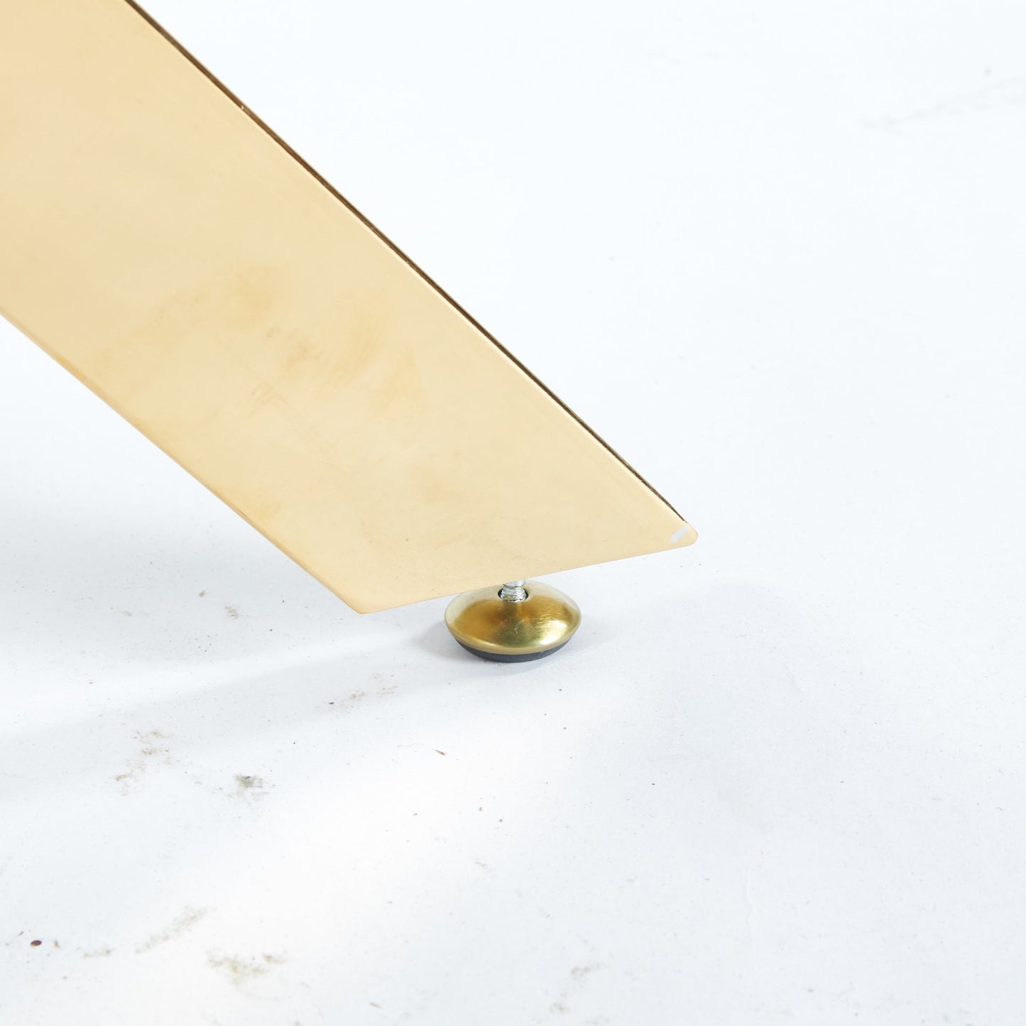 MFURN 130cm Round Glass Dining Table with Chrome Cross Metal Legs