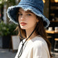 Ladies Distressed Vintage Denim Bucket Hats-Various Options
