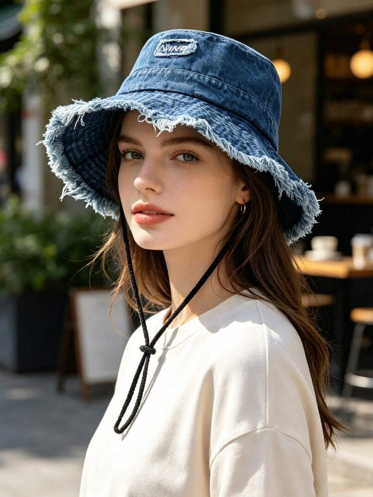 Ladies Distressed Vintage Denim Bucket Hats-Various Options