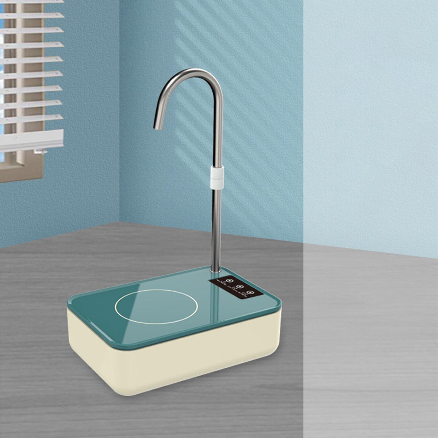 MHome Portable Desktop Water Dispenser Pump, USB Rechargeable Electric Bottle Pump For Universal Bottles, Mini Countertop Water Bottle Pump for Home Office Camping Outdoor