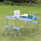 MFURN Portable Aluminium Folding Table & 4 Chair Set-Various Colours
