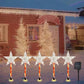 MTech Christmas Solar Lights 5-Pack – Outdoor Star & Snowflake Pathway Lights