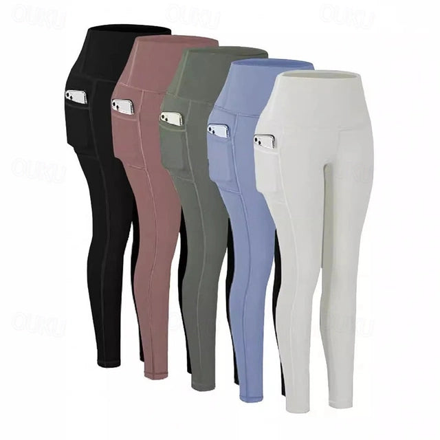 Mwear Women's Yoga Pants/Leggings Pocket High Waist Yoga Gym Pants