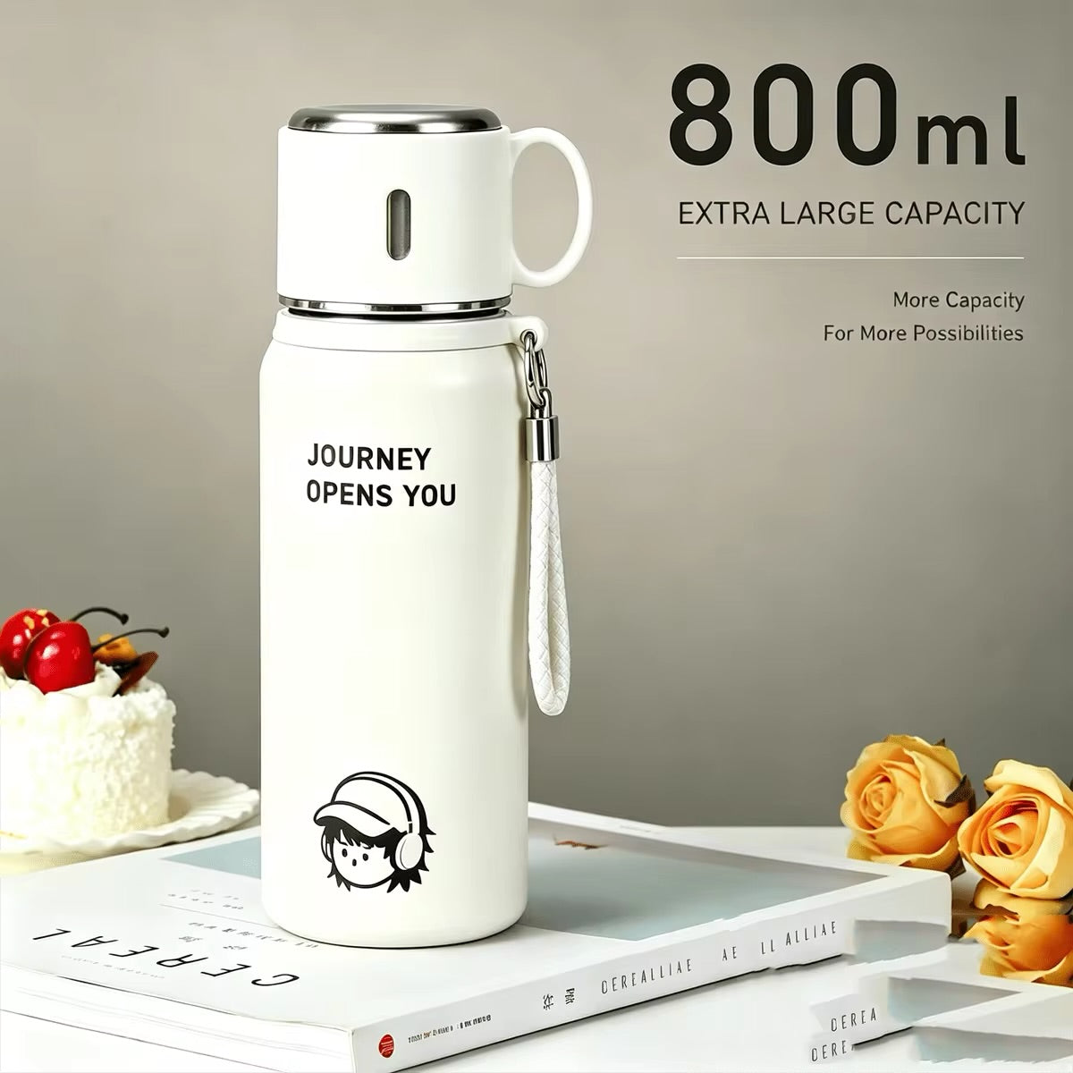 MHome Solid Color Thermos Cup With 316 Stainless Steel Inner Liner And Durable 304 Stainless Steel Exterior, Perfect For Christmas & Summer-Various Colours