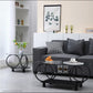 Oval & Round Shaped Glass Table-Available In Black or White