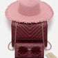 Women’s 4-Piece Fashion Set – Handbag, Wallet, Sunglasses & Summer Hat