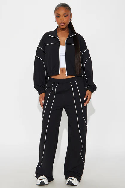 Ladies High Neck Zip-Up Tracksuit-Various Colours