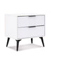 MFurn Modern Two-Drawer Nightstand White
