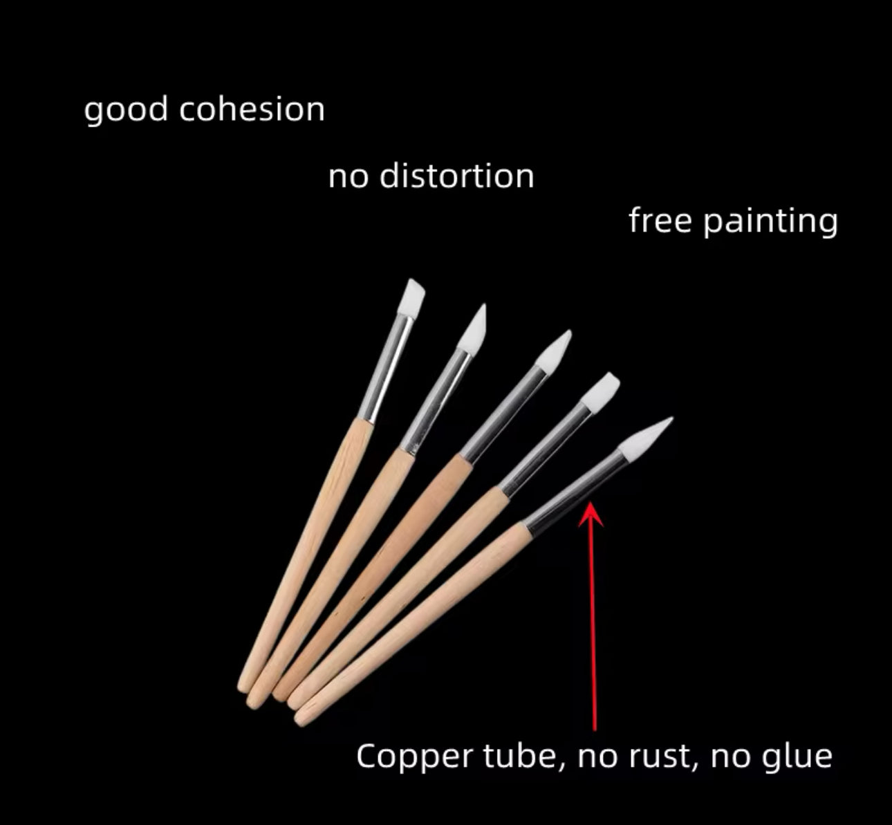 Cuticle Pusher Set Wooden 5pc