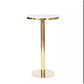 Gold Metal Standing Pub Table, Kitchen Round Marble Height Cocktail Desk, Easy to Assemble Modern Bar/Living Room Furniture Bistro Cocktail Table