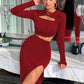 Elegant Sexy Ladies CropTop & Skirt 2pc