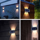 Solar Lights Outdoor Up Down Led Wall Lamp Garden Decoration Outdoor Sunlight Waterproof Outdoor Solar Light Porch Fence Lights
