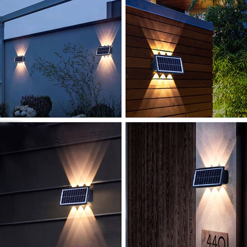 Solar Lights Outdoor Up Down Led Wall Lamp Garden Decoration Outdoor Sunlight Waterproof Outdoor Solar Light Porch Fence Lights