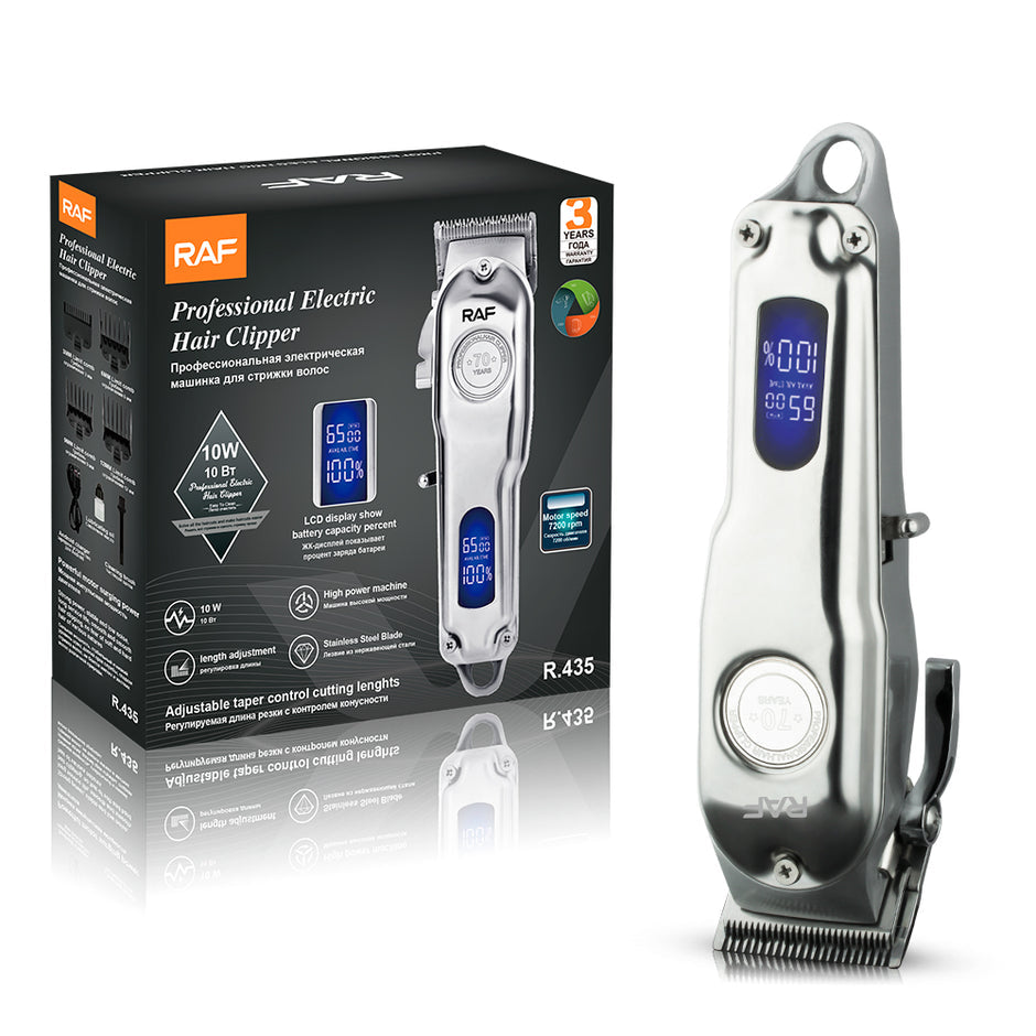 RAF Professional Electric Hair Clipper | High Power Machine | length Adjustment | Stainless Steel Blade Rechargeable