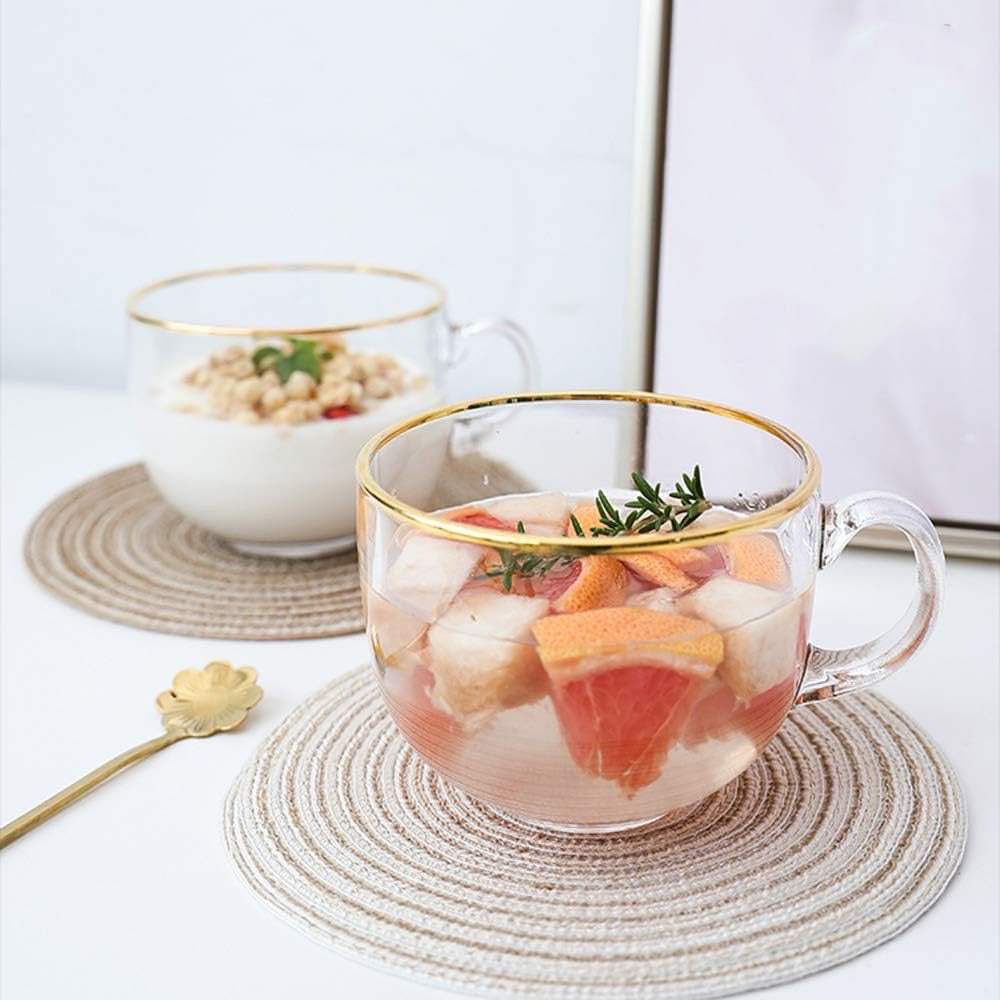 Cereal Bowl Set With Gold Trim - 4pc