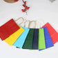 Kraft Paper Bag with Handles Solid Color Gift Packing Bags for Store Clothes Wedding Christmas Supplies Handbags Kit - 12pc