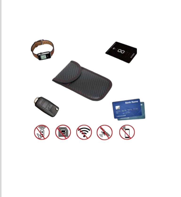 Anti Theft Carbon Fiber Waterproof RFID Key Fob Protector