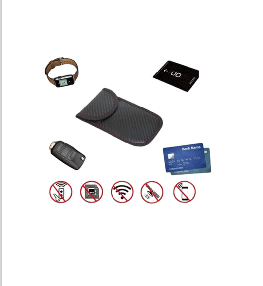 Anti Theft Carbon Fiber Waterproof RFID Key Fob Protector