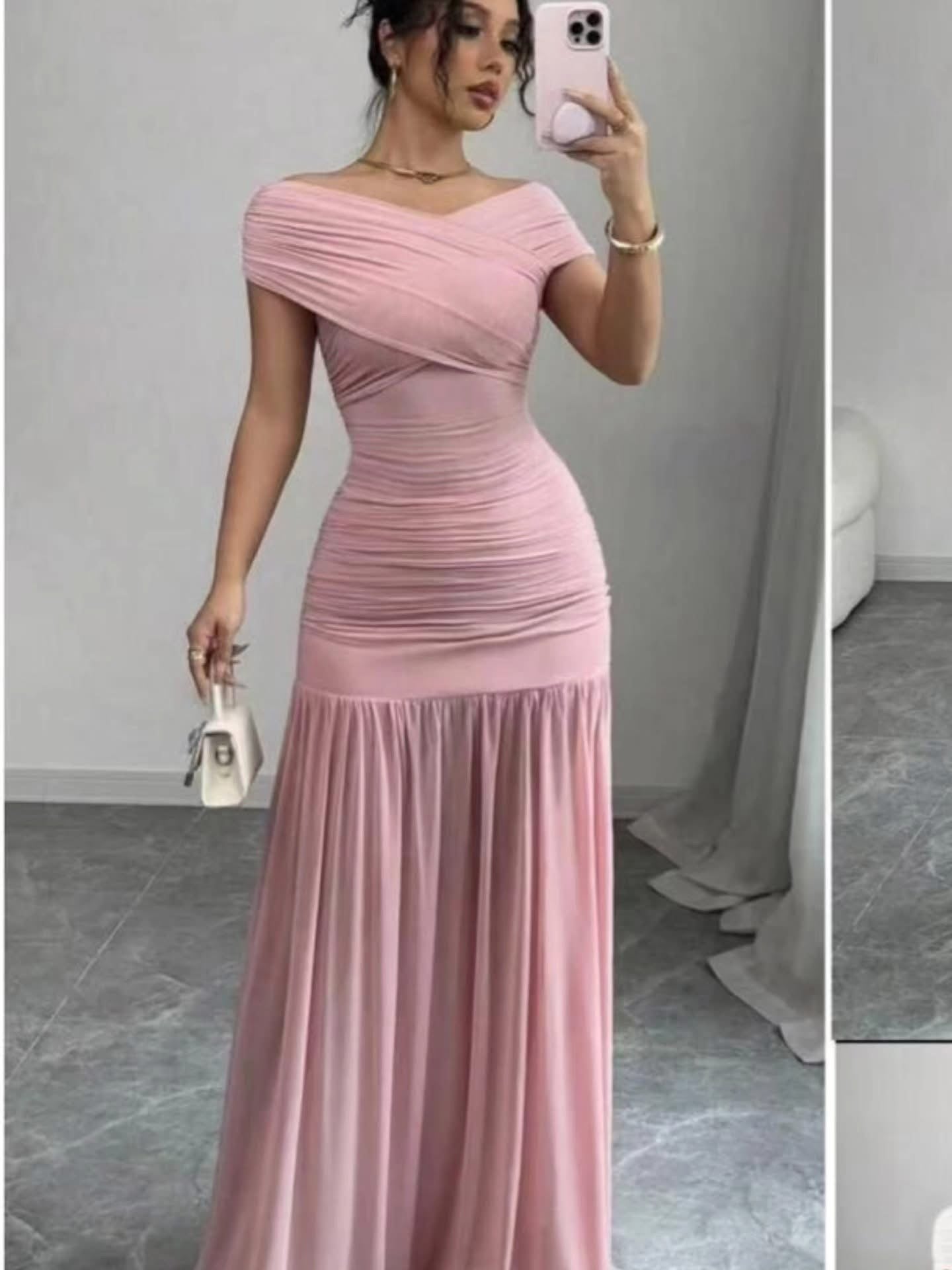 Women’s Off Shoulder Mermaid Tail Dress-Various Colours