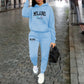 Women’s Tracksuit Set Hoodie + Pants MILANO Print Autumn Winter Outfit-Various Colours