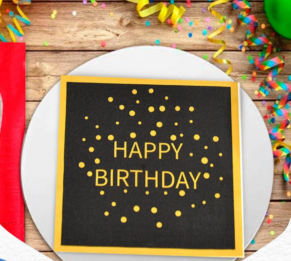 Happy Birthday Napkins - Various Options Available 20pc Pack