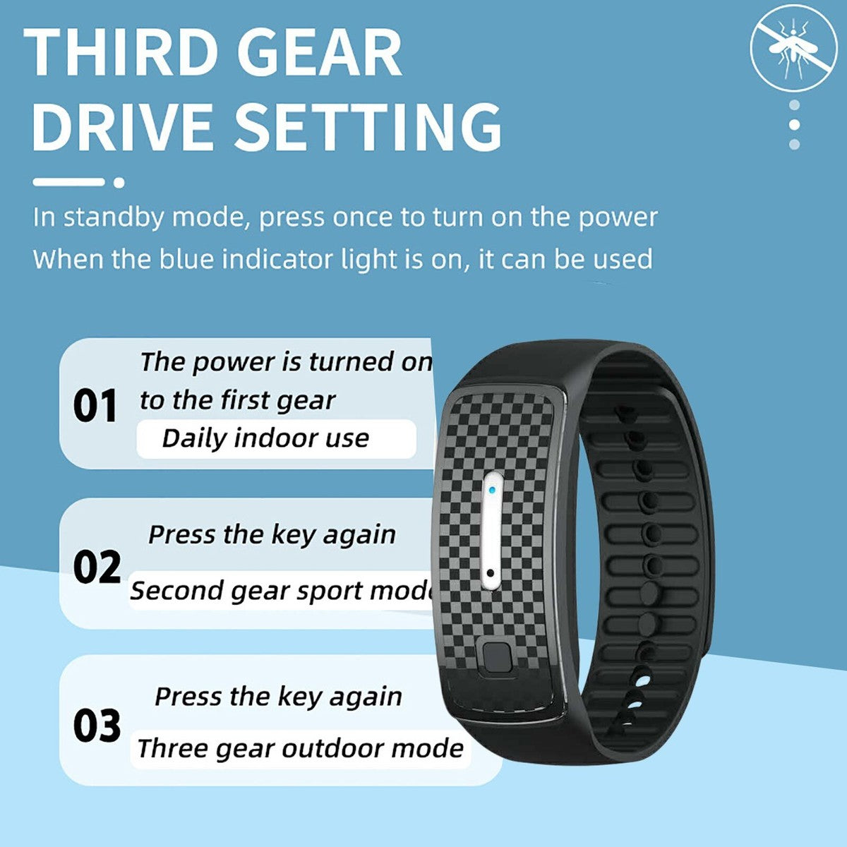Ultrasonic Anti Mosquito Insect Pest Bug Repellent Repeller Bracelet Watch Wrist