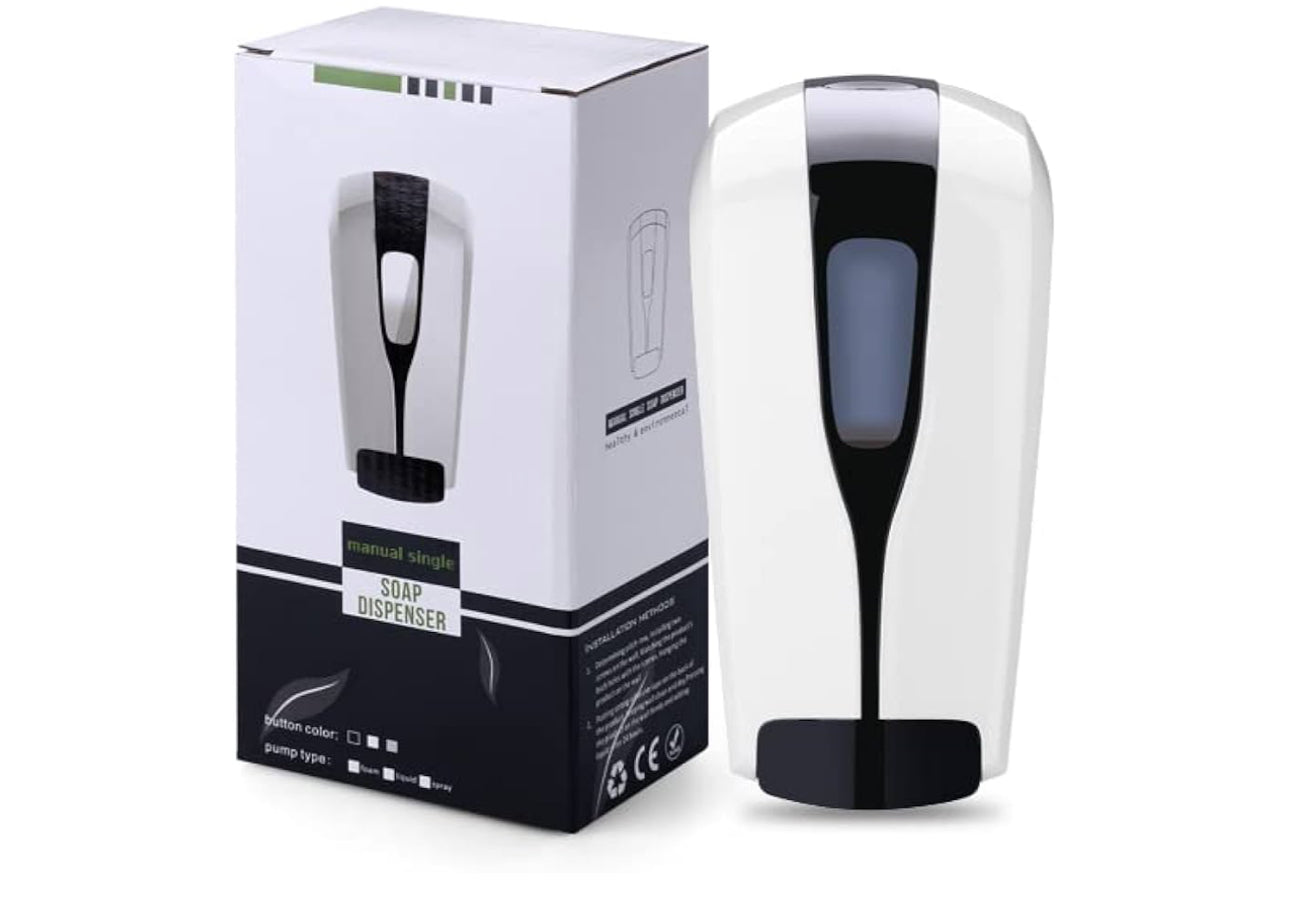 MHome Wall Mounted Soap Dispenser, Wall Dispenser for Liquid Soap,Shower Gel-500ml