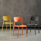 MFurn Contemporary Scandinavian Macaron Square Plastic Stackable Dining Chair Backrest For Dining Room-Various Colours