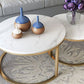 Marble Coffee Table Top with Legs, Natural Stone Beside/Corner Table for Living Room, Handmade Centre Table Furniture, Modern Nesting Table.