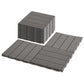 MHome Composite PVC Non-Slip Outdoor Decking Tiles 10pc Pack