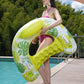 Inflatable Pool Float with Canopy with Cup Holder Compact Lounger for Lake Summer Beach-Various Options