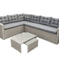 MFurn Marseille 6-Seater Modular Rattan Patio Corner Lounge Set – Grey