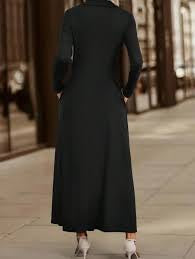 Ladies Long Sleeve A-Line Maxi Dress-Various Colours