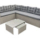MFurn Marseille 6-Seater Modular Rattan Patio Corner Lounge Set – Grey