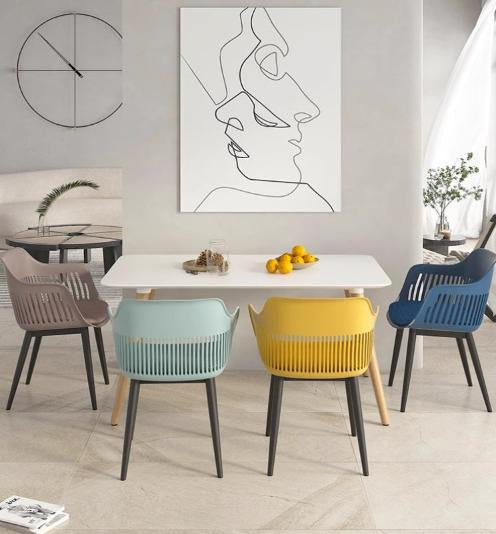 MFurn Modern Nordic PP Dining Chair with Backrest-Various Colours