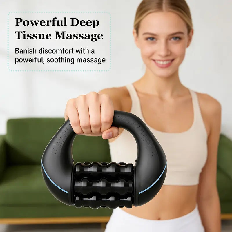 MSportz Electric Handheld Rolling Massager,Electric Rolling Percussion Massager,Marvixor Cellulite Roller,Ergonomic Multiple Handles, 3 Strength Levels, and 24 Massage Buttons