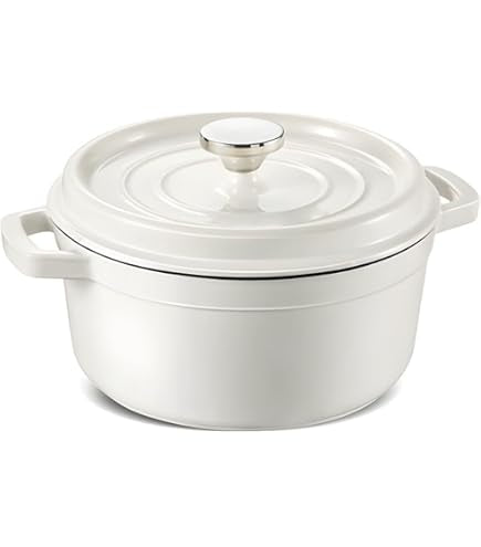 MHOME Cast Iron Casserole Pot with Lid - Various Options