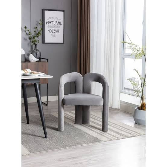 MFURN Modern Velvet Dining Chair Funky Barrel Accent Chairs, Upholstered Armchair Comfy Side Chair for Kitchen Living Room Dining Room-Various Colours