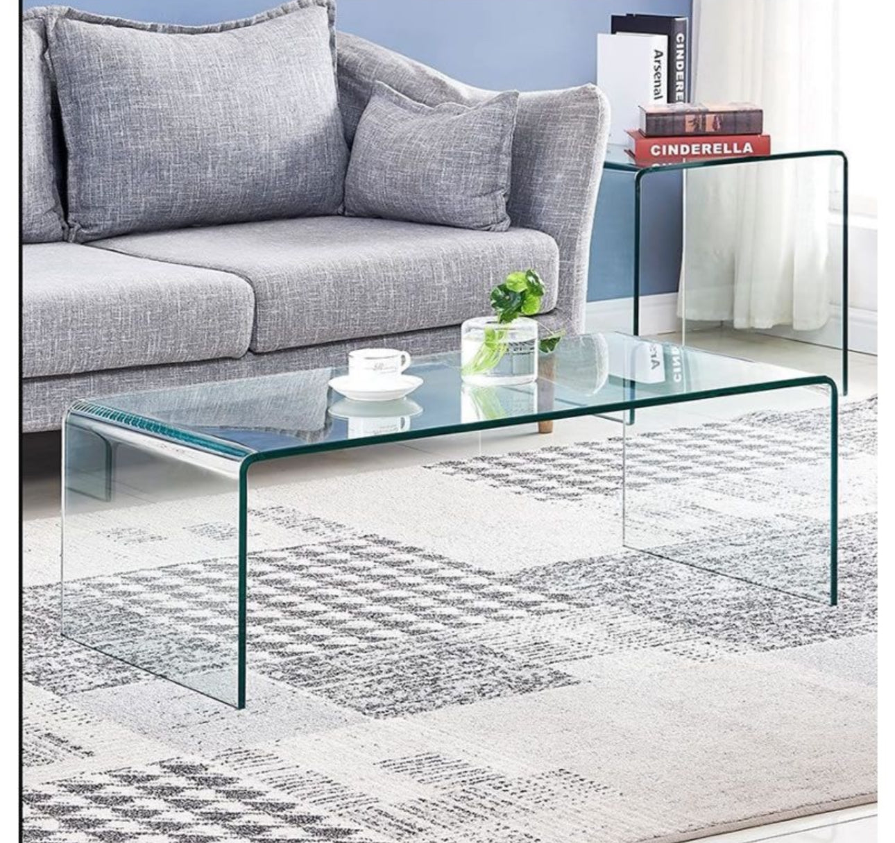 MFurn Luxury Modern Tempered Glass Coffee Table – Various Sizes